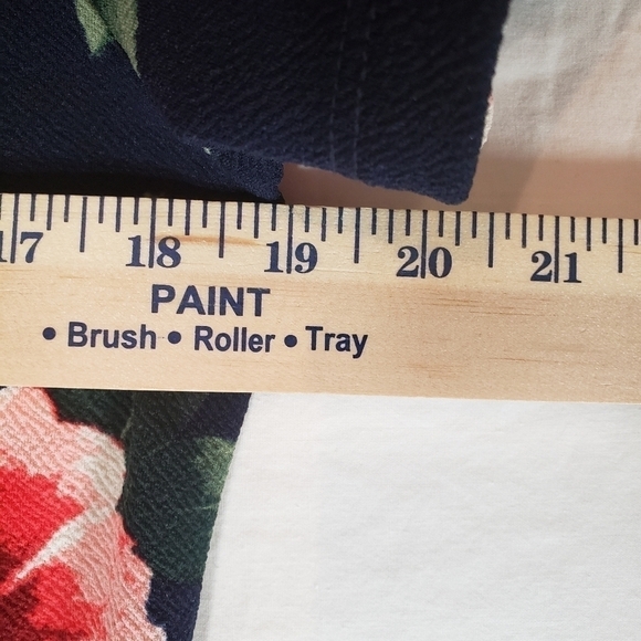 Maurices Navy Multicolored Floral Short Sleeve Dress Sz M - Picture 7 of 7